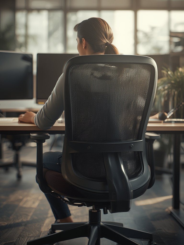ergonomic chair in action