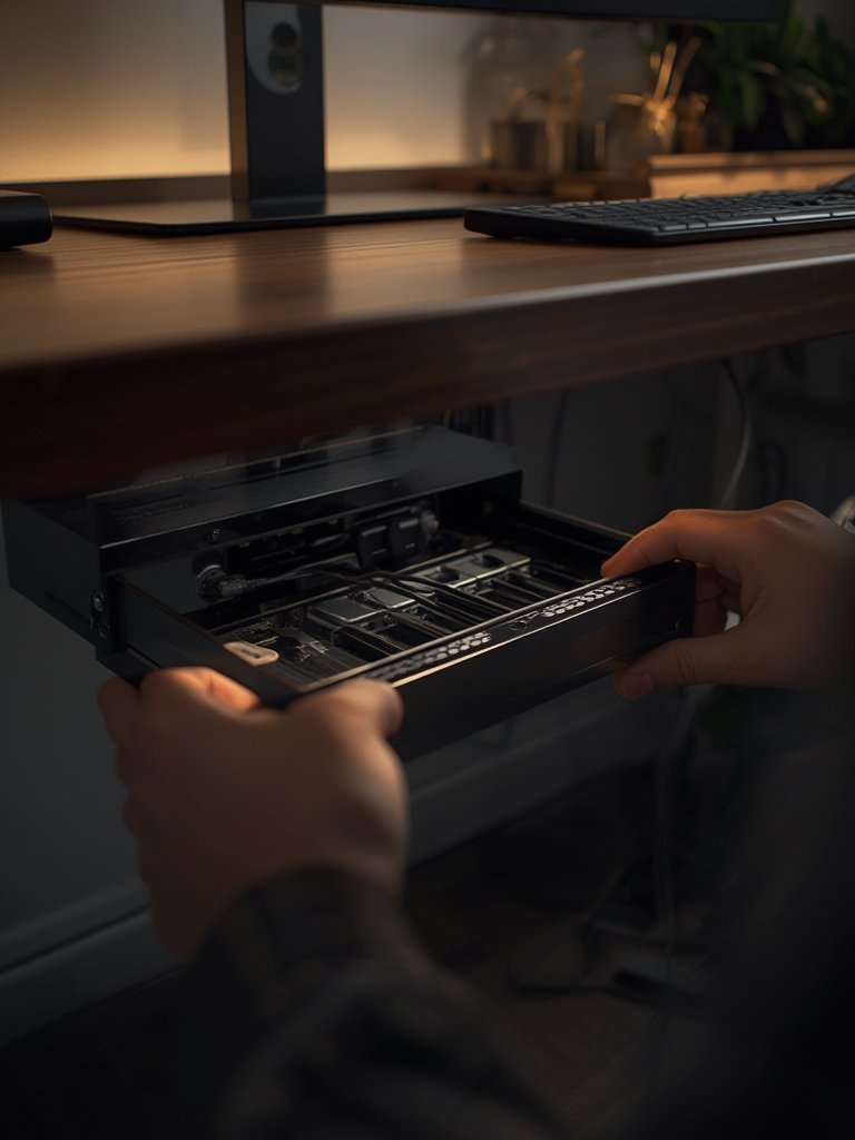 Desktop Cable Tray Organizer - Illustration 2