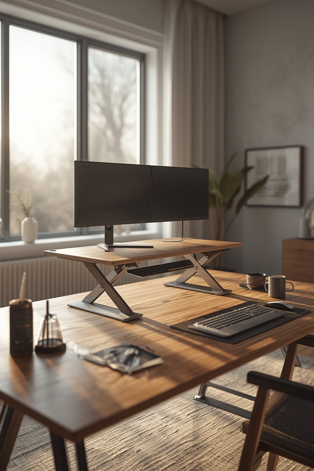 Motorized Desk Converter - Illustration 1