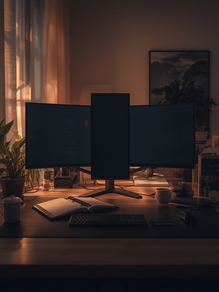 Vertical Monitor Setup Portrait - Illustration 3