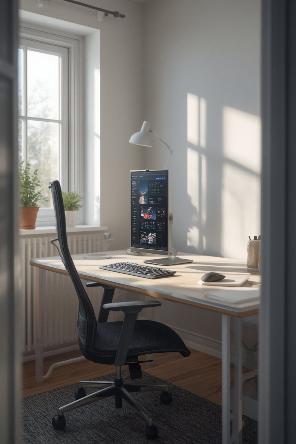Vertical Monitor Setup Portrait - Illustration 1