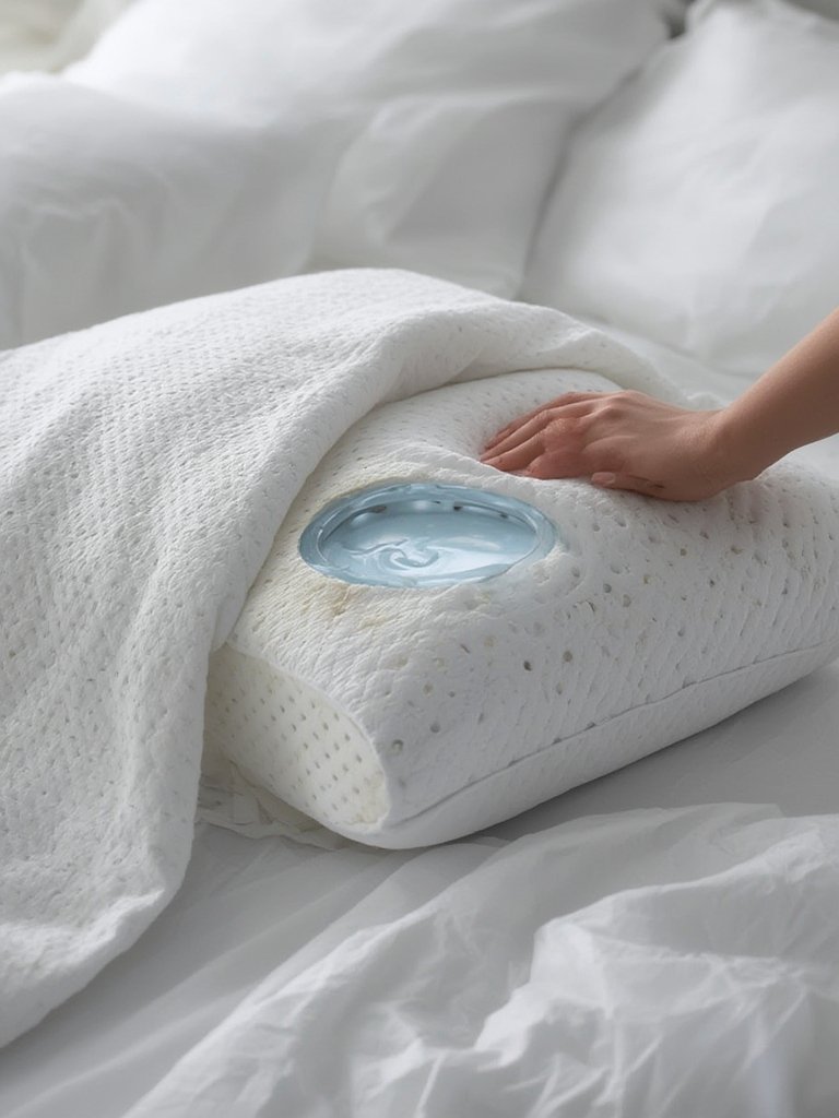 gel pillow in action
