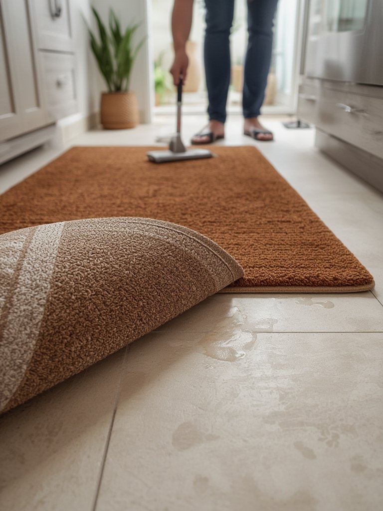 kitchen rugs in action
