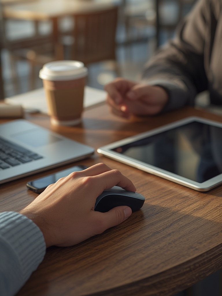 wireless mouse in action