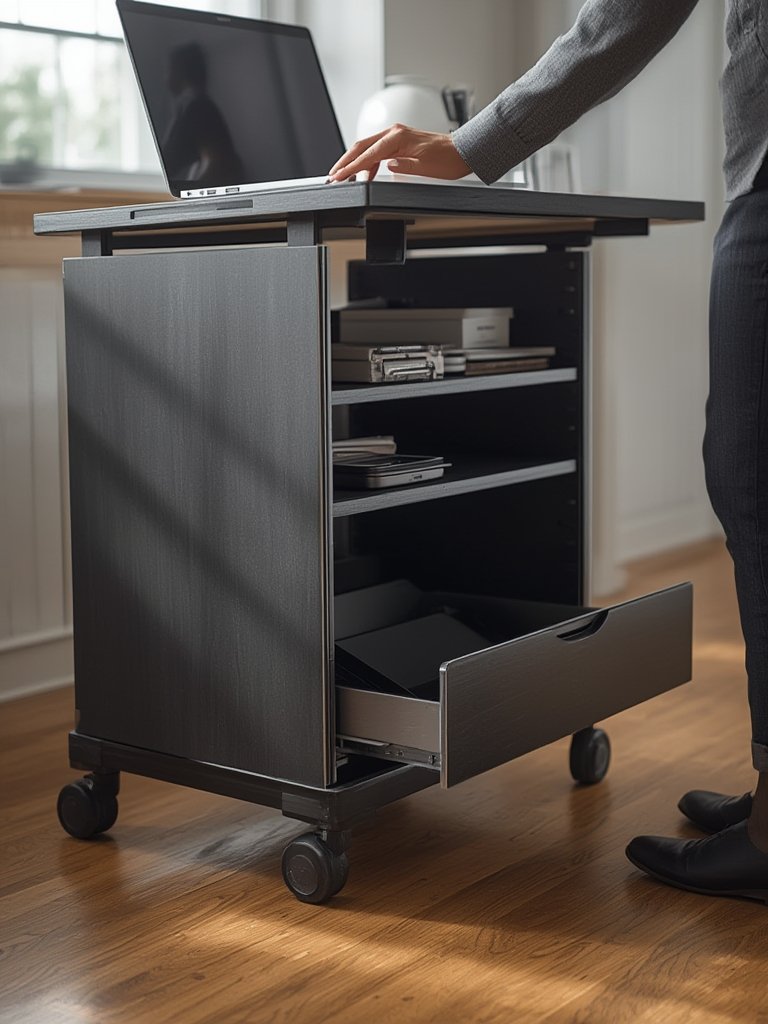 laptop cart in action