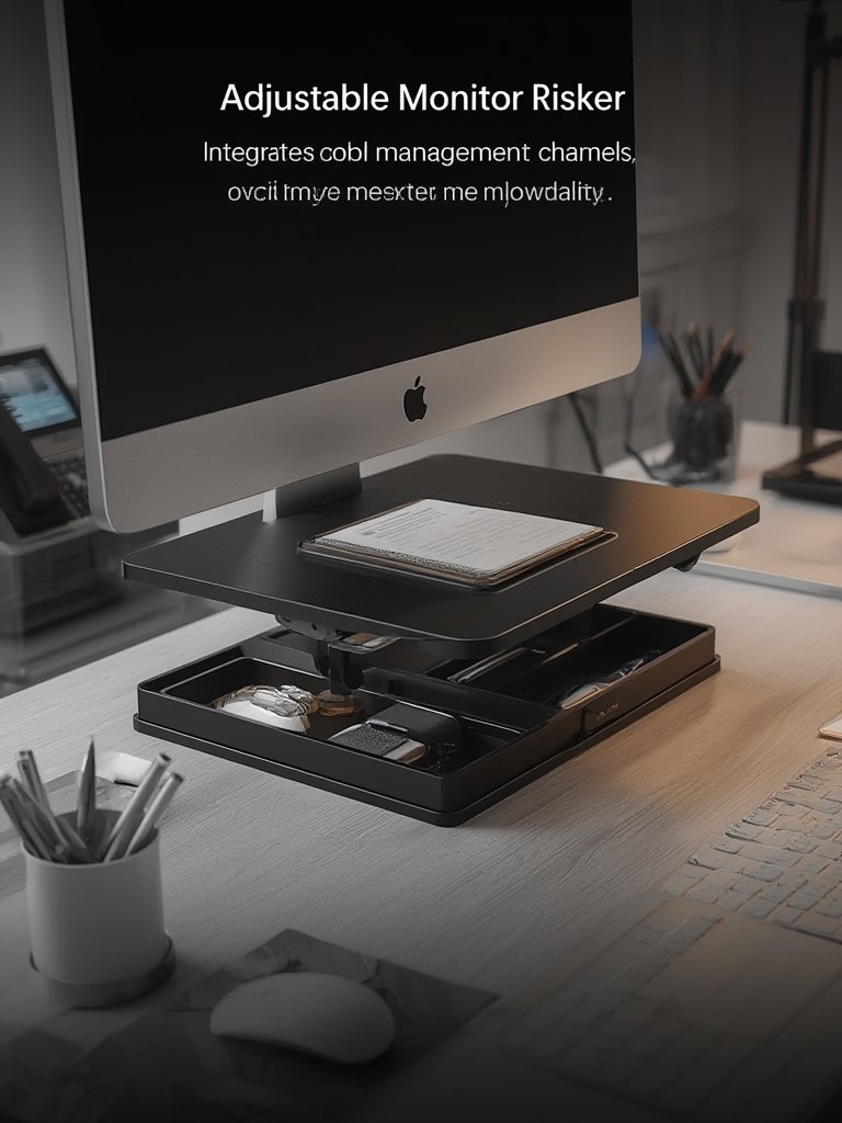 monitor riser in action