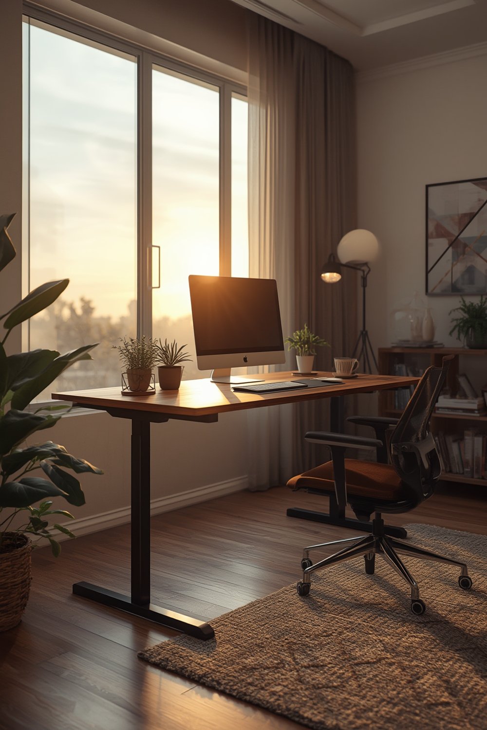 electric desk product view