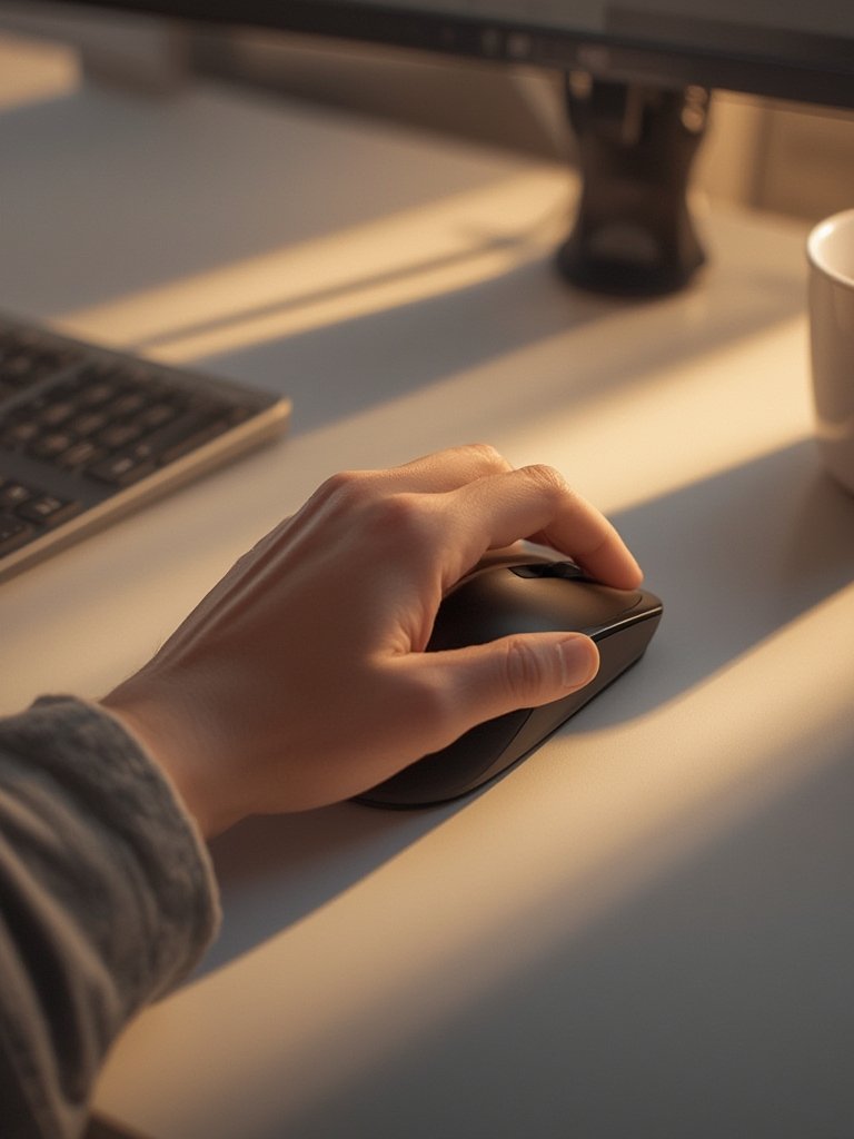 vertical mouse in action