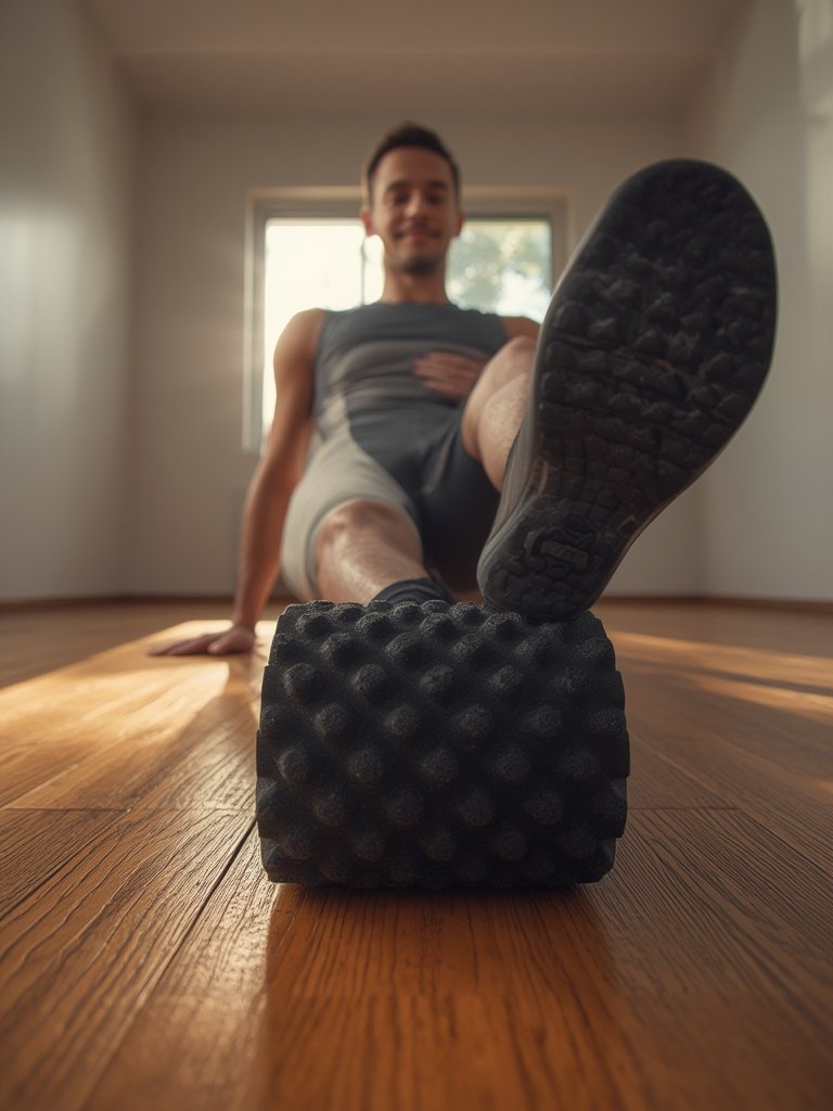 foam roller in action